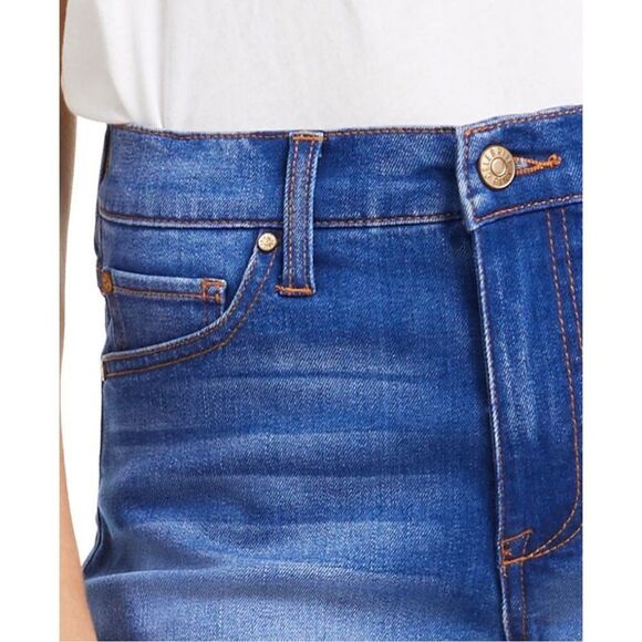 Celebrity Pink High-Rise Mom Jean Short Juniors' 0 24 Blue‎ Faded Cuffed Pockets - Picture 10 of 12